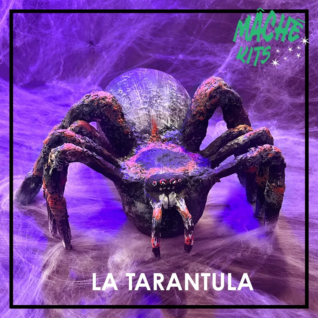 18125 paper mache tarantula painting