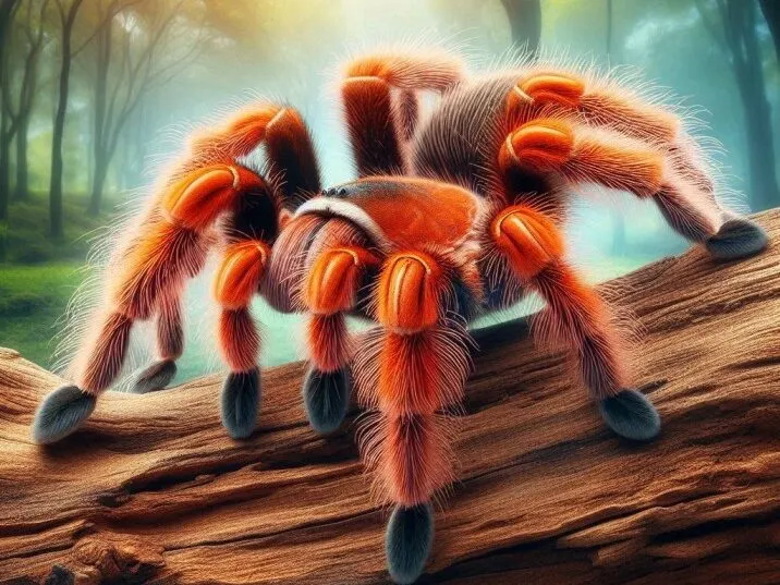18325 orange baboon tarantula sling molting