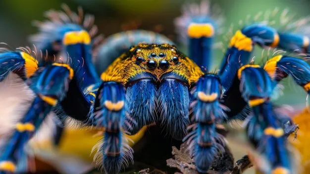 18363 blue tarantula eating